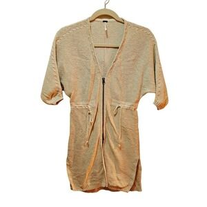 Free People XS Soul Sis. Full zip. Long line. Cardigan. Boho. Minimalist.